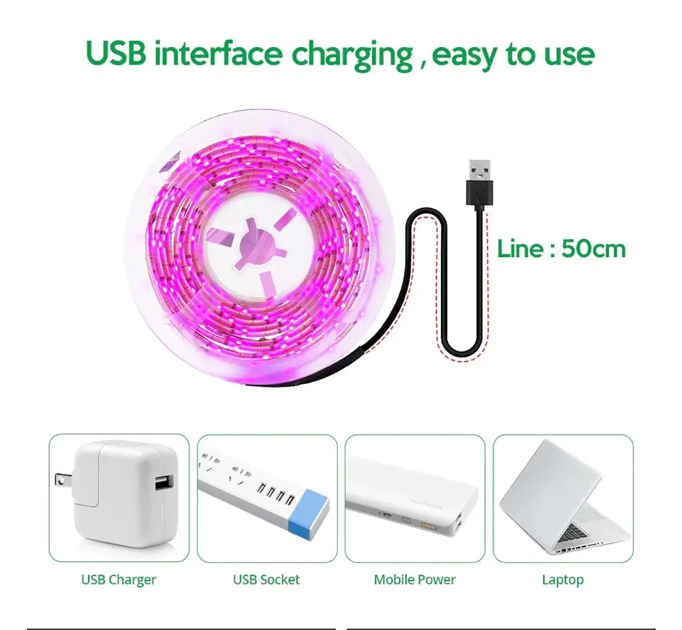 5V USB Led Plant Grow Light Full Spectrum LJ Seeds Co.
