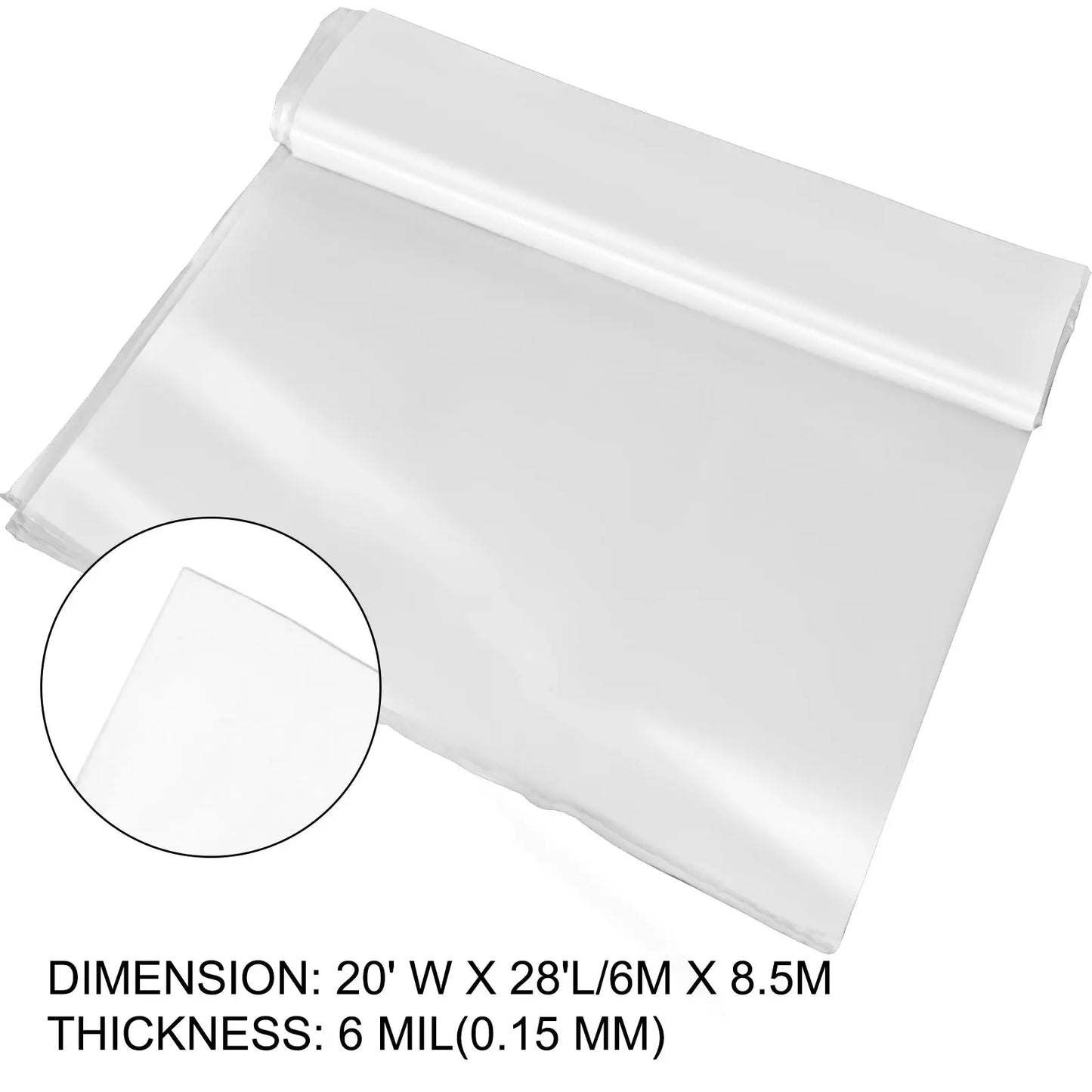 VEVOR Greenhouse Cover 6 Mil Clear Plastic Greenhouse Film UV Resistant Polyethylene Covering Garden Plants Flowers Agriculture LJ Seeds Co.