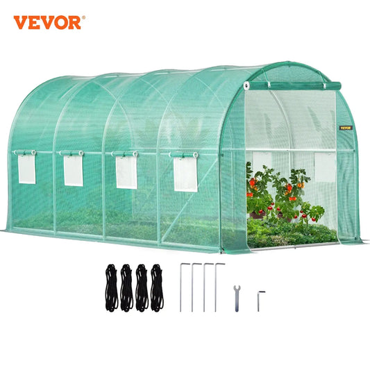 VEVOR Walk-in Tunnel Greenhouse Portable Green Plant Hot House with Galvanized Frame & Waterproof Cover Protect Gardening Plants LJ Seeds Co.