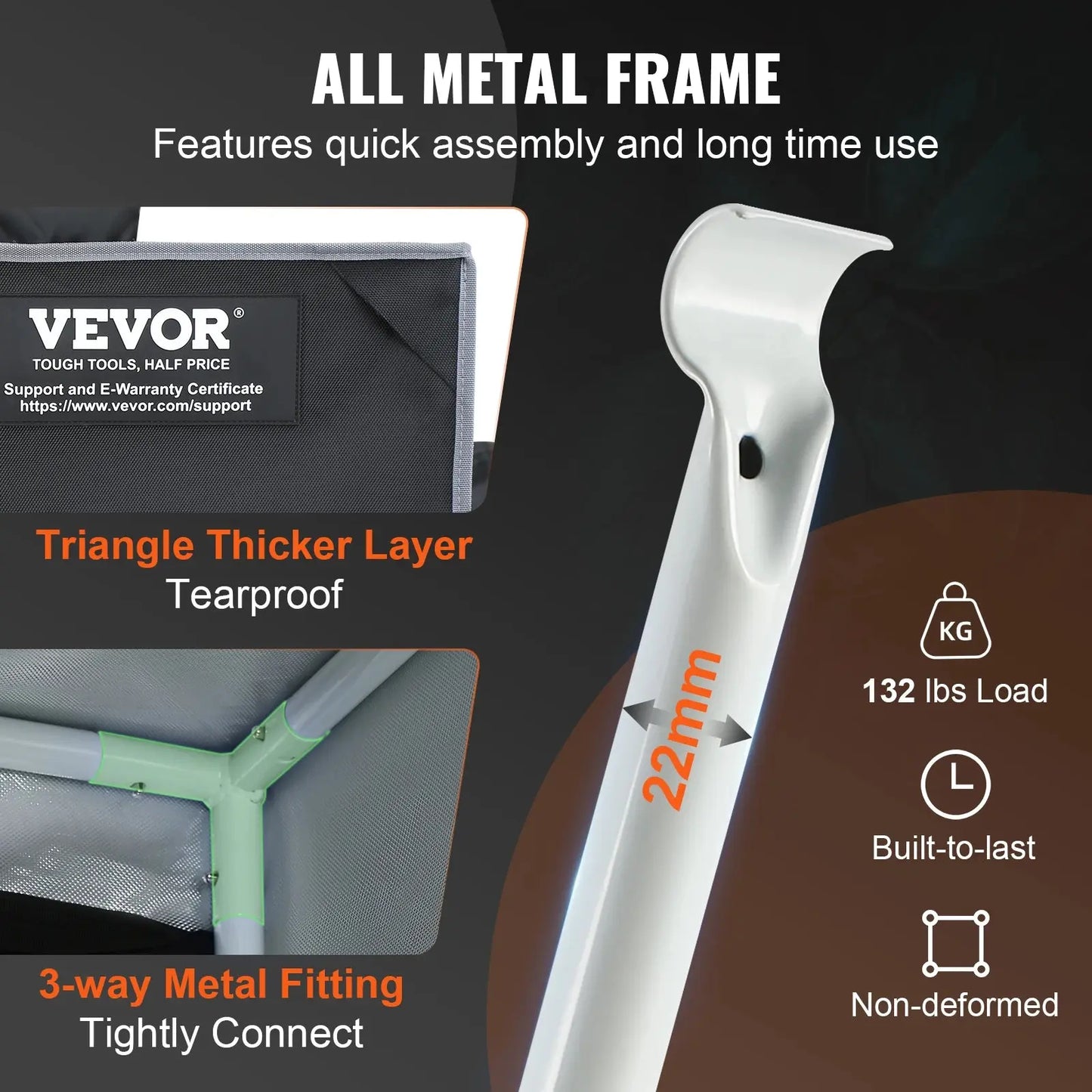 VEVOR Grow Tent High Reflective 2000D Mylar Hydroponic Growing Tent Enclosed Greenhouse for Indoor Plants Growing Observation LJ Seeds Co.