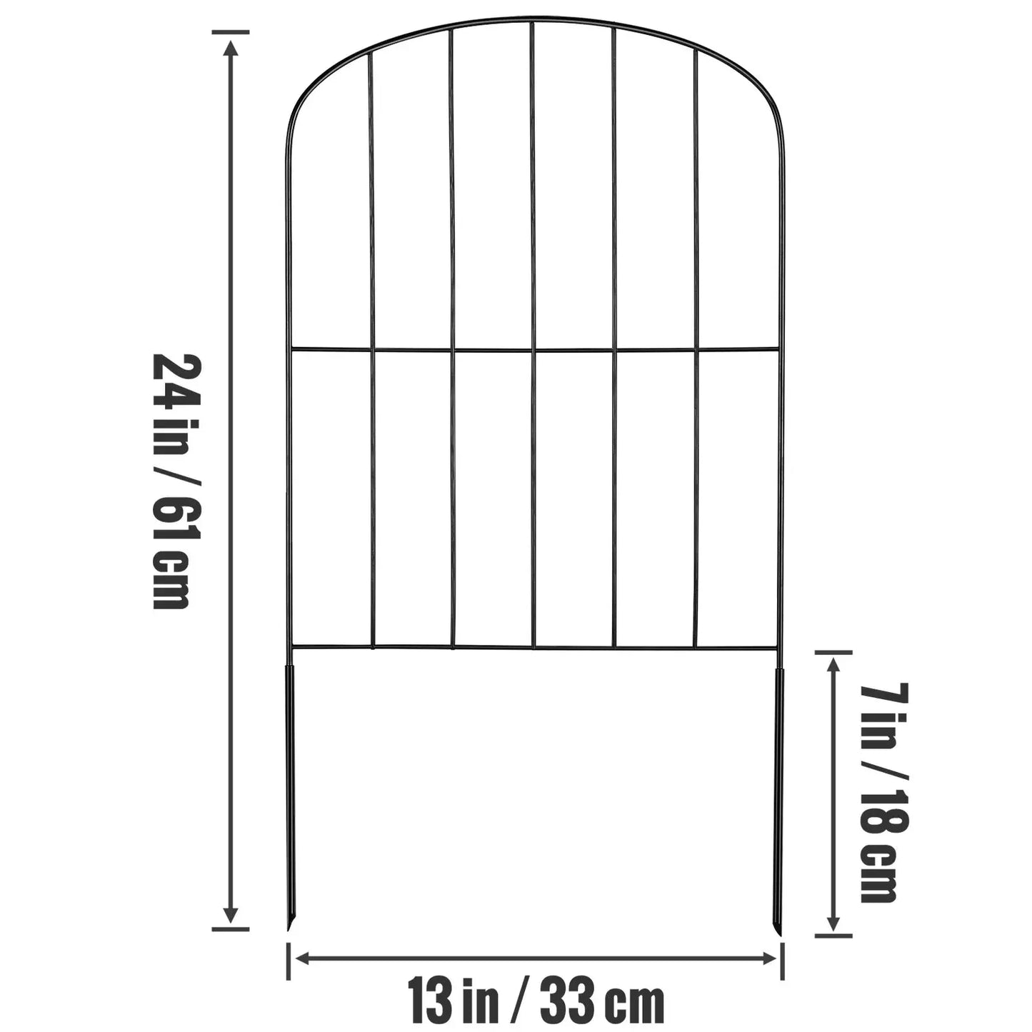 VEVOR Garden Fence No Dig Fence Animal Barrier Fence Underground Decorative Garden Fencing with 1.5 in Spike Spacing for Yard LJ Seeds Co.