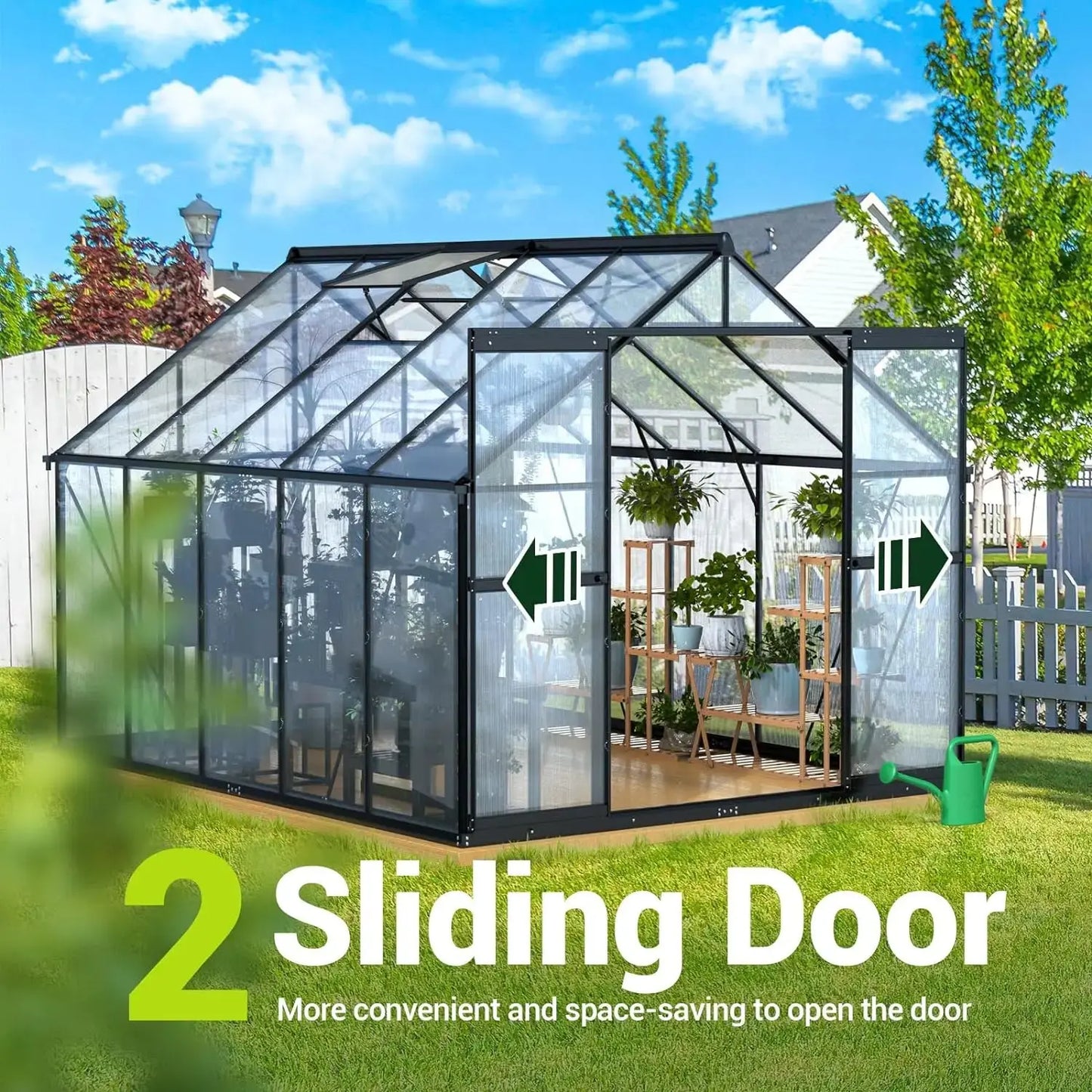 8x10 FT Polycarbonate Greenhouse LJ Seeds Co.