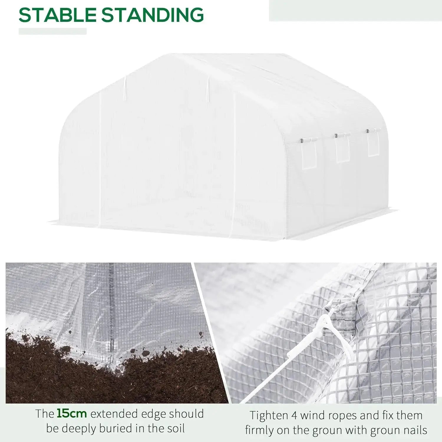 11.5' x 10' x 6.5' Outdoor Walk-in Greenhouse LJ Seeds Co.