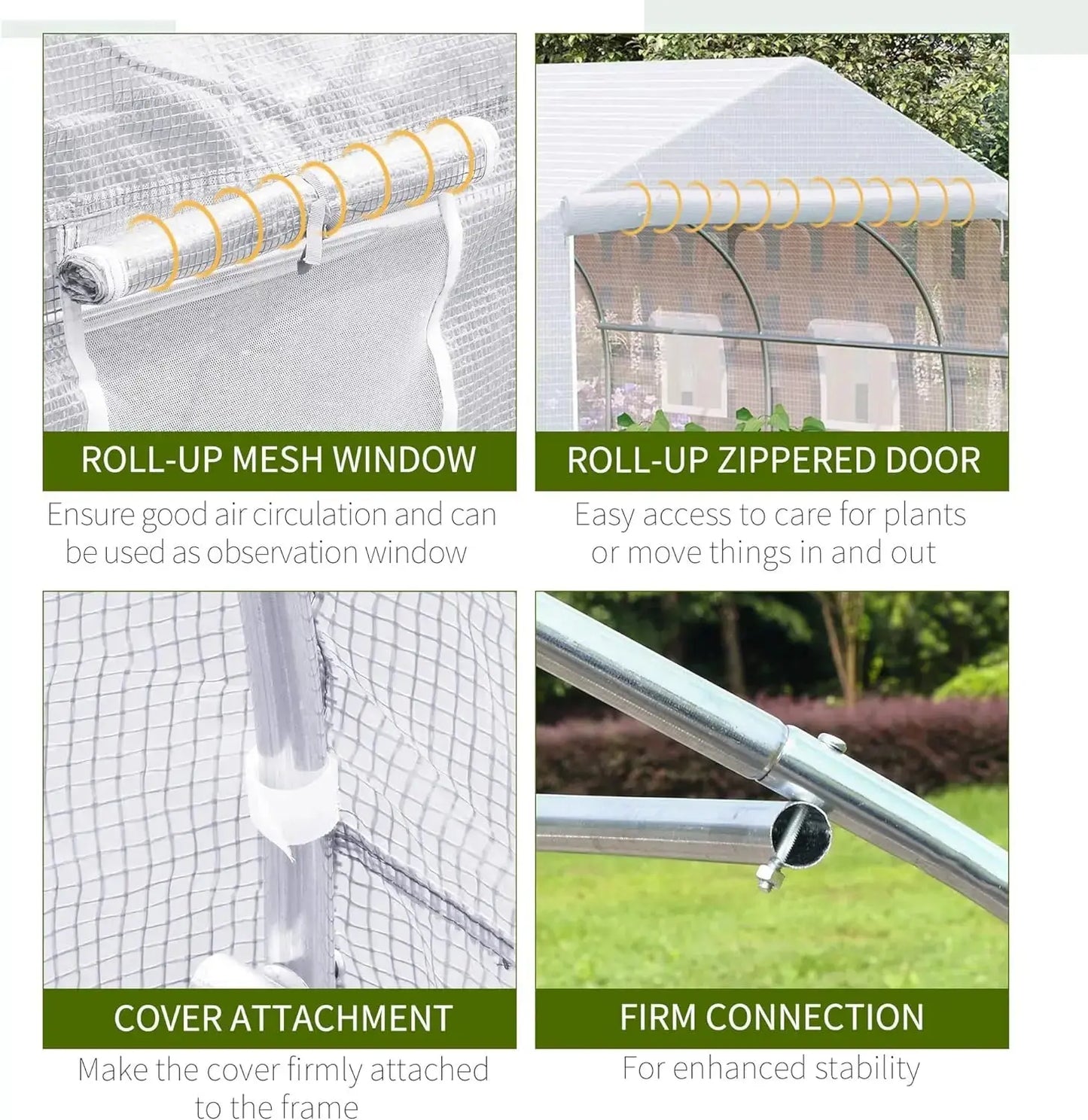 11.5' x 10' x 6.5' Outdoor Walk-in Greenhouse LJ Seeds Co.