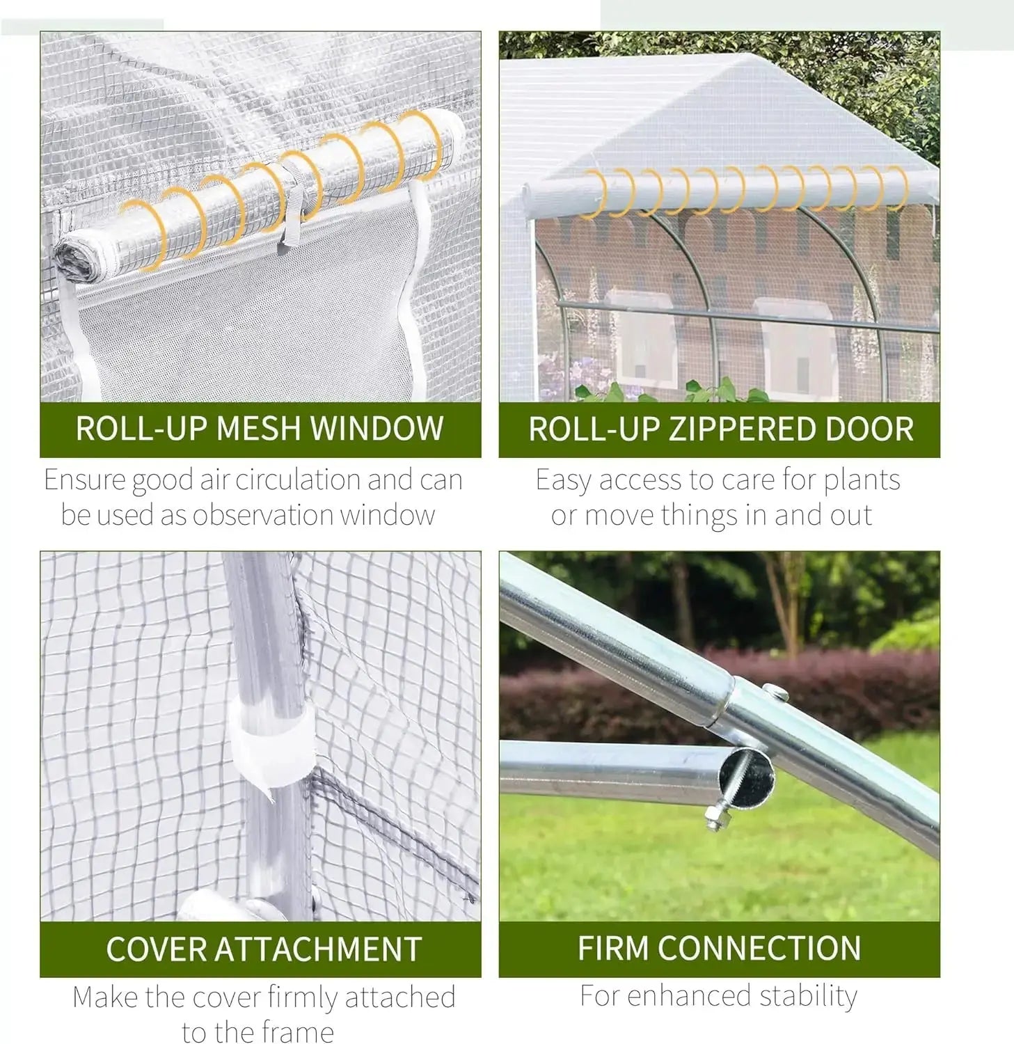 11.5' x 10' x 6.5' Outdoor Walk-in Greenhouse LJ Seeds Co.