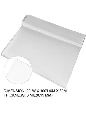 VEVOR Greenhouse Cover 6 Mil Clear Plastic Greenhouse Film UV Resistant Polyethylene Covering Garden Plants Flowers Agriculture LJ Seeds Co.