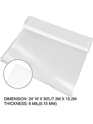 VEVOR Greenhouse Cover 6 Mil Clear Plastic Greenhouse Film UV Resistant Polyethylene Covering Garden Plants Flowers Agriculture LJ Seeds Co.