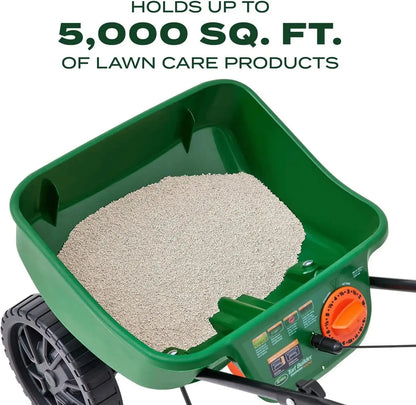 Turf Builder EdgeGuard Mini Broadcast Spreader for Seed,Fertilizer,Salt,Melt, Holds up to 5,000 sq.ft. Product