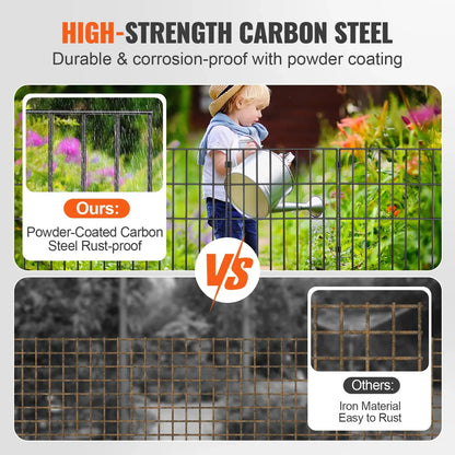 VEVOR Garden Fence No Dig Fence Animal Barrier Fence Underground Decorative Garden Fencing with 1.5 in Spike Spacing for Yard