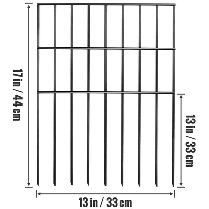 VEVOR Garden Fence No Dig Fence Animal Barrier Fence Underground Decorative Garden Fencing with 1.5 in Spike Spacing for Yard