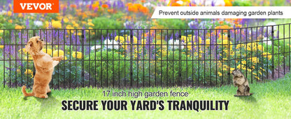 VEVOR Garden Fence No Dig Fence Animal Barrier Fence Underground Decorative Garden Fencing with 1.5 in Spike Spacing for Yard