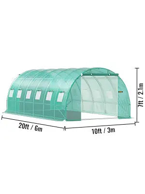VEVOR Walk-in Tunnel Greenhouse 20x10x7ft Portable Plant Hot House UV Waterproof Garden Green House for Helping Plants Growing