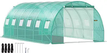 VEVOR Walk-in Tunnel Greenhouse 20x10x7ft Portable Plant Hot House UV Waterproof Garden Green House for Helping Plants Growing