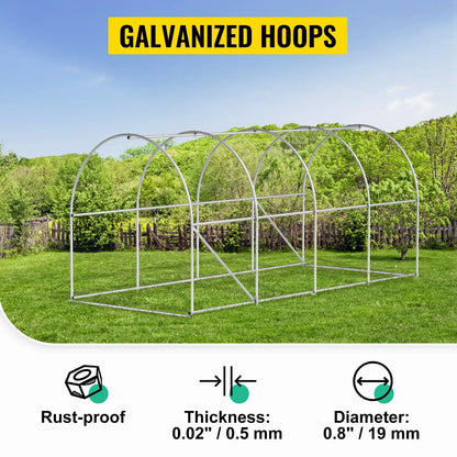 VEVOR Walk-in Tunnel Greenhouse Portable Green Plant Hot House with Galvanized Frame & Waterproof Cover Protect Gardening Plants